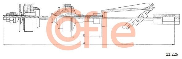 COFLE 92.11.226 Cable Pull, clutch control
