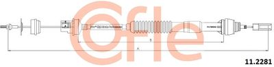 Cable Pull, clutch control COFLE 92.11.2281
