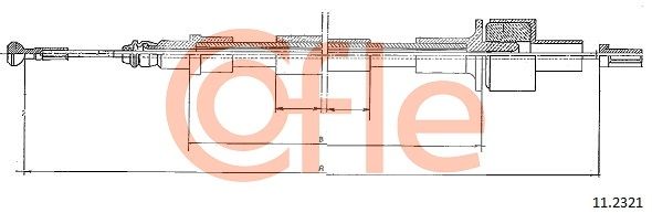 COFLE 92.11.2321 Cable Pull, clutch control