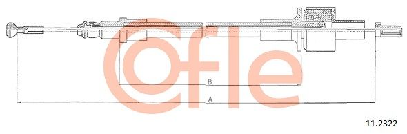 COFLE 92.11.2322 Cable Pull, clutch control