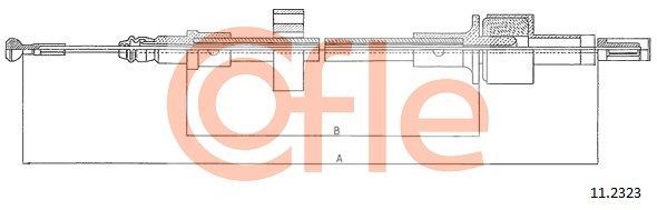 COFLE 92.11.2323 Cable Pull, clutch control