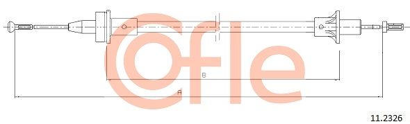 COFLE 92.11.2326 Cable Pull, clutch control