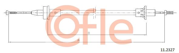 COFLE 92.11.2327 Cable Pull, clutch control