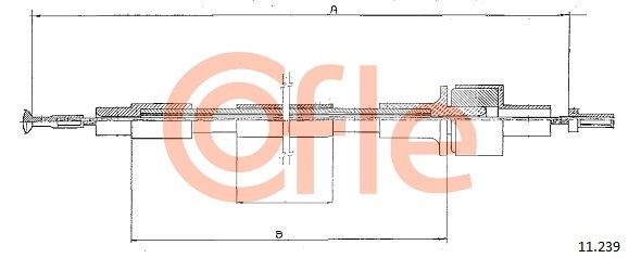 COFLE 92.11.239 Cable Pull, clutch control