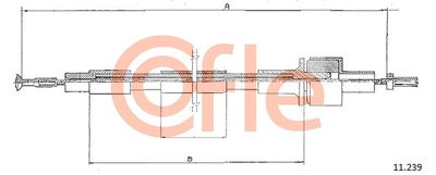 Cable Pull, clutch control COFLE 92.11.239