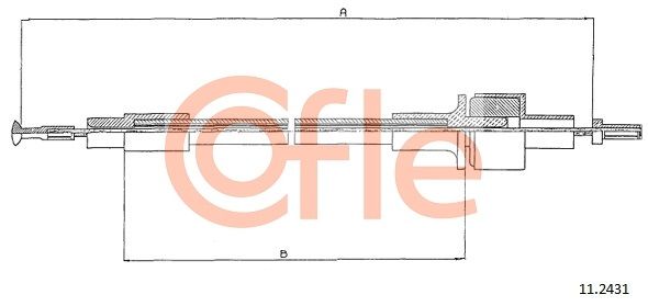 COFLE 92.11.2431 Cable Pull, clutch control
