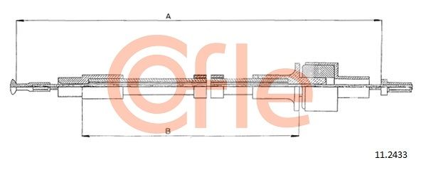 COFLE 92.11.2433 Cable Pull, clutch control