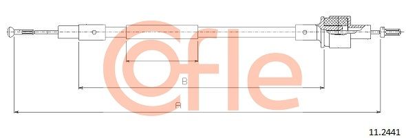 COFLE 92.11.2441 Cable Pull, clutch control