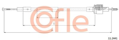 Cable Pull, clutch control COFLE 92.11.2441