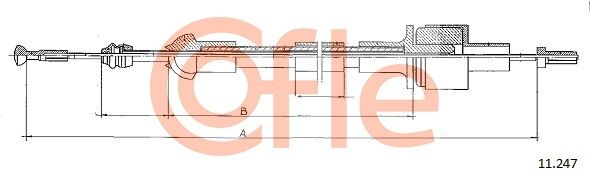 COFLE 92.11.247 Cable Pull, clutch control