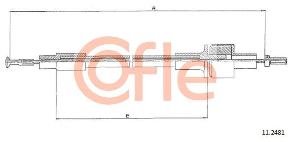 COFLE 92.11.2481 Cable Pull, clutch control