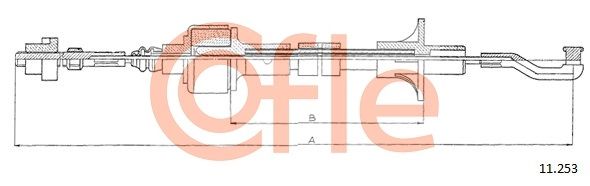COFLE 92.11.253 Cable Pull, clutch control