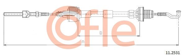 COFLE 92.11.2531 Cable Pull, clutch control