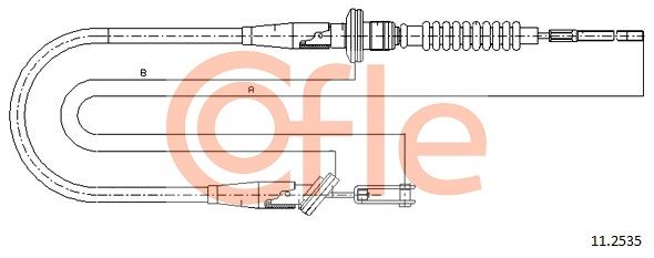 COFLE 92.11.2535 Cable Pull, clutch control