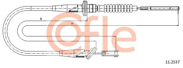 COFLE 92.11.2537 Cable Pull, clutch control