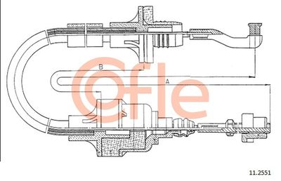 Cable Pull, clutch control COFLE 92.11.2551
