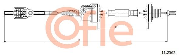 COFLE 92.11.2562 Cable Pull, clutch control