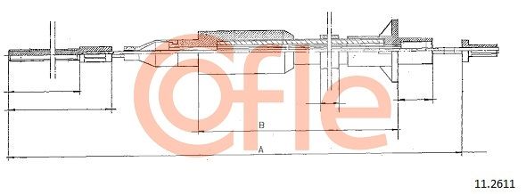 COFLE 92.11.2611 Cable Pull, clutch control