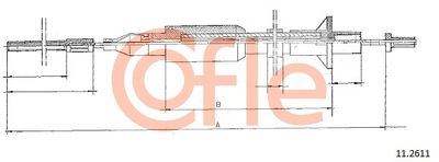 Cable Pull, clutch control COFLE 92.11.2611