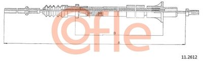 Cable Pull, clutch control COFLE 92.11.2612