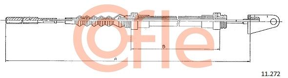 COFLE 92.11.272 Cable Pull, clutch control