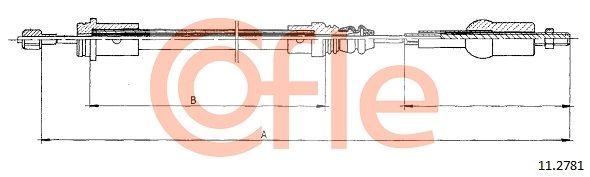 COFLE 92.11.2781 Cable Pull, clutch control