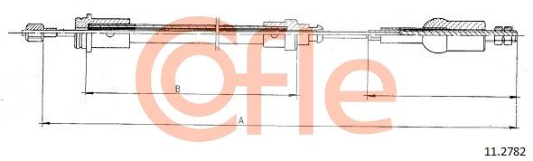 COFLE 92.11.2782 Cable Pull, clutch control
