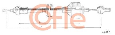 Cable Pull, clutch control COFLE 92.11.287