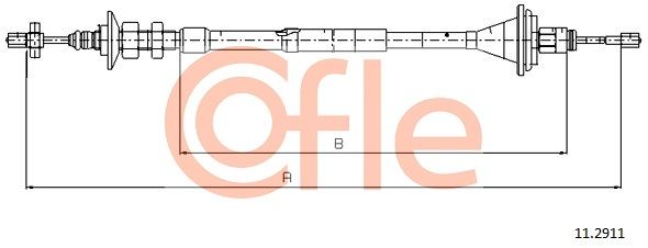 COFLE 92.11.2911 Cable Pull, clutch control