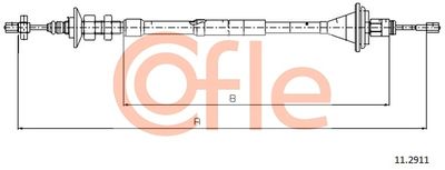 Cable Pull, clutch control COFLE 92.11.2911