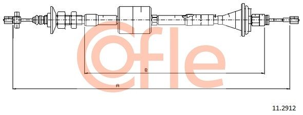 COFLE 92.11.2912 Cable Pull, clutch control