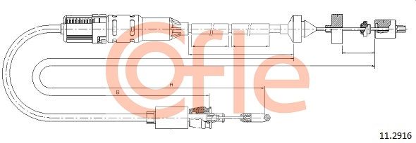 COFLE 92.11.2916 Cable Pull, clutch control