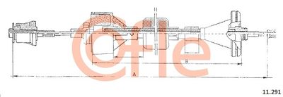 Cable Pull, clutch control COFLE 92.11.291