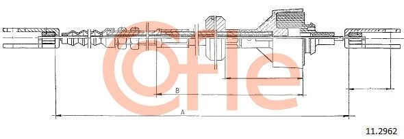 COFLE 92.11.2962 Cable Pull, clutch control