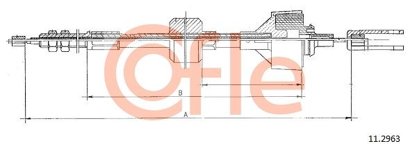 COFLE 92.11.2963 Cable Pull, clutch control