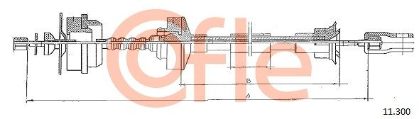 COFLE 92.11.300 Cable Pull, clutch control