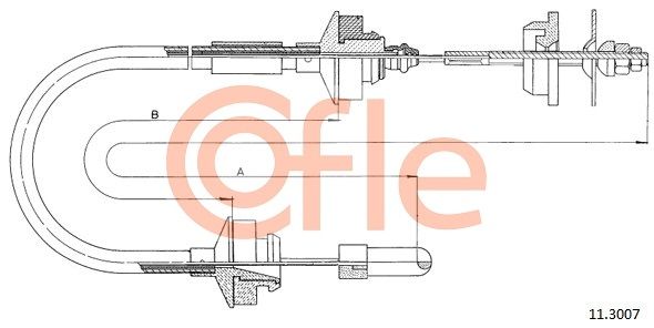 COFLE 92.11.3007 Cable Pull, clutch control