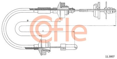 Cable Pull, clutch control COFLE 92.11.3007