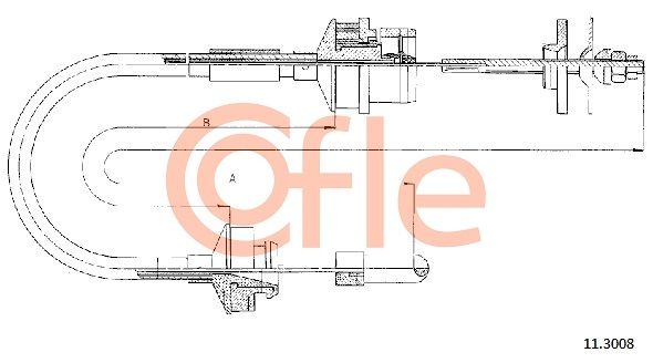 COFLE 92.11.3008 Cable Pull, clutch control