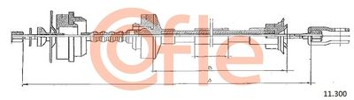 Cable Pull, clutch control COFLE 92.11.300
