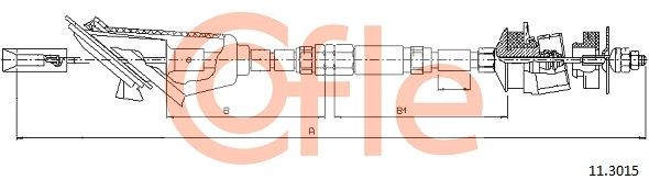 COFLE 92.11.3015 Cable Pull, clutch control