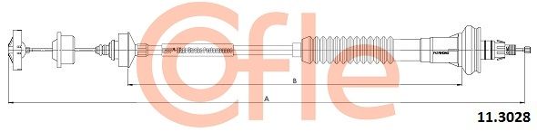 COFLE 92.11.3028 Cable Pull, clutch control
