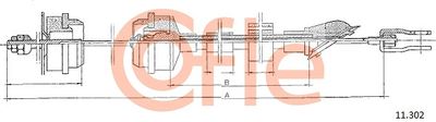 Cable Pull, clutch control COFLE 92.11.302