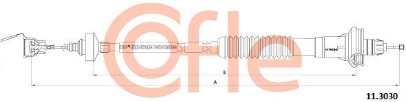COFLE 92.11.3030 Cable Pull, clutch control