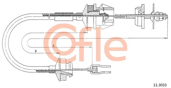COFLE 92.11.3033 Cable Pull, clutch control