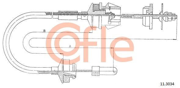 COFLE 92.11.3034 Cable Pull, clutch control