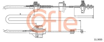 Cable Pull, clutch control COFLE 92.11.3035
