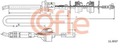 Cable Pull, clutch control COFLE 92.11.3037