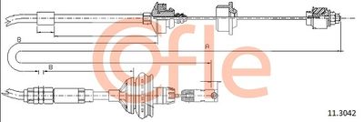 Cable Pull, clutch control COFLE 92.11.3042