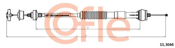 COFLE 92.11.3044 Cable Pull, clutch control